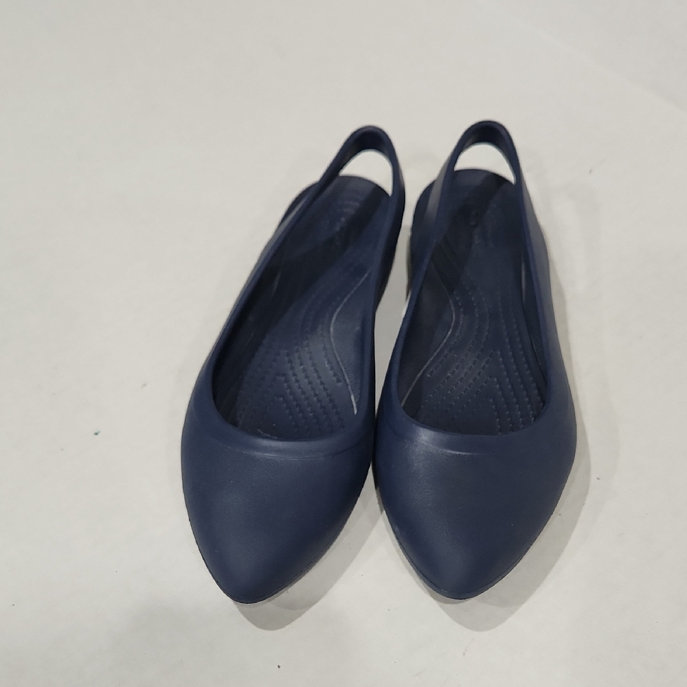 Women's CROCS Navy Slingback Flats Size 6